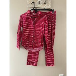 Victoria's Secret Red Penguin Cotton Pajama Pant Set